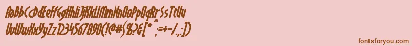 CrichtonBoldItalic Font – Brown Fonts on Pink Background