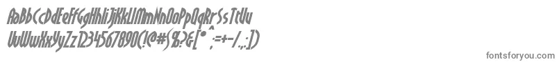 CrichtonBoldItalic-fontti – harmaat kirjasimet valkoisella taustalla