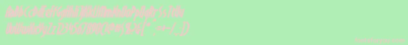 フォントCrichtonBoldItalic – 緑の背景にピンクのフォント