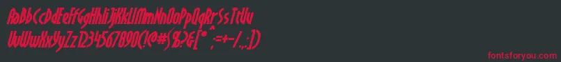 CrichtonBoldItalic Font – Red Fonts on Black Background