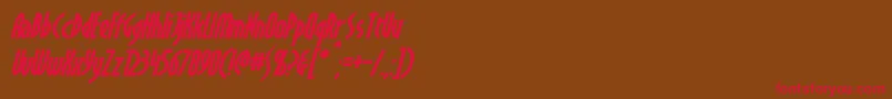 CrichtonBoldItalic Font – Red Fonts on Brown Background