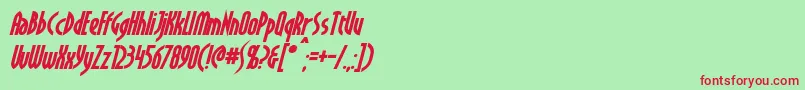 フォントCrichtonBoldItalic – 赤い文字の緑の背景