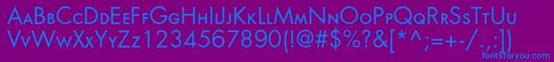 Orenburgscc Font – Blue Fonts on Purple Background