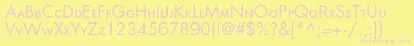 Orenburgscc Font – Pink Fonts on Yellow Background