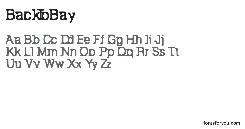 A fonte BackToBay6 – alfabeto, números, caracteres especiais