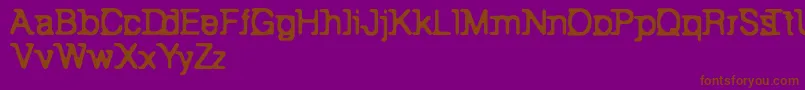 BackToBay6 Font – Brown Fonts on Purple Background