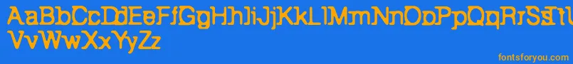 BackToBay6 Font – Orange Fonts on Blue Background