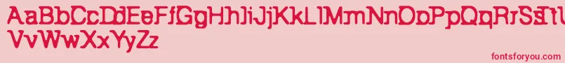 BackToBay6-Schriftart – Rote Schriften auf rosa Hintergrund
