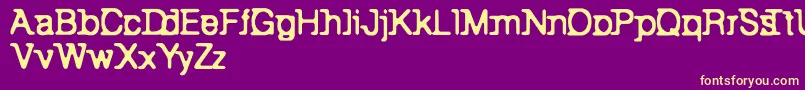 BackToBay6-Schriftart – Gelbe Schriften auf violettem Hintergrund