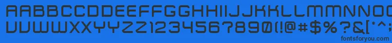 ZipTypefaceDemibold Font – Black Fonts on Blue Background