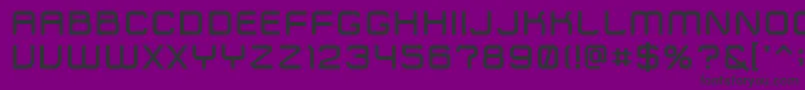 ZipTypefaceDemibold-fontti – mustat fontit violetilla taustalla
