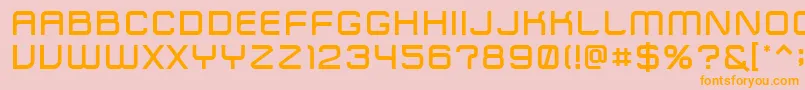 ZipTypefaceDemibold Font – Orange Fonts on Pink Background