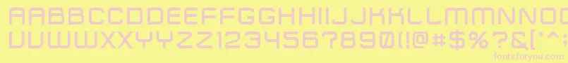 ZipTypefaceDemibold Font – Pink Fonts on Yellow Background