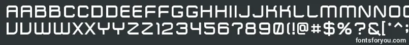 Шрифт ZipTypefaceDemibold – белые шрифты на чёрном фоне