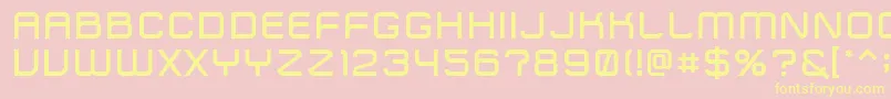 ZipTypefaceDemibold-Schriftart – Gelbe Schriften auf rosa Hintergrund