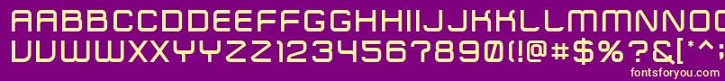 ZipTypefaceDemibold Font – Yellow Fonts on Purple Background