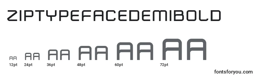 Размеры шрифта ZipTypefaceDemibold