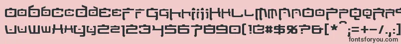 NipponTech Font – Black Fonts on Pink Background