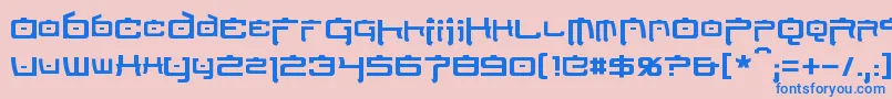 NipponTech Font – Blue Fonts on Pink Background
