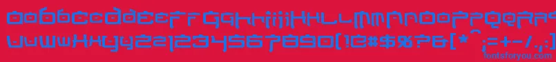 NipponTech Font – Blue Fonts on Red Background