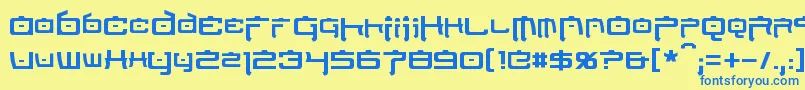 NipponTech Font – Blue Fonts on Yellow Background