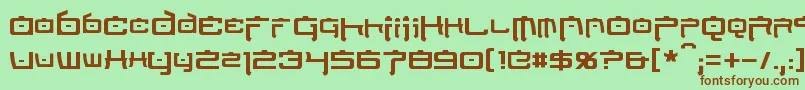 NipponTech Font – Brown Fonts on Green Background