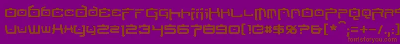 NipponTech Font – Brown Fonts on Purple Background