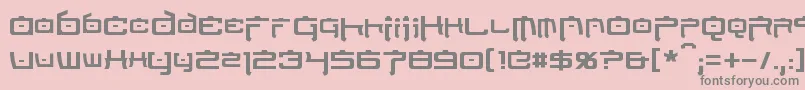 NipponTech Font – Gray Fonts on Pink Background