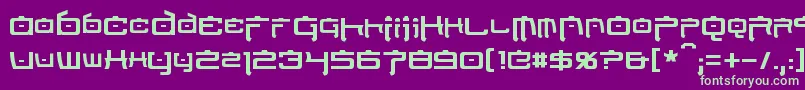 NipponTech Font – Green Fonts on Purple Background