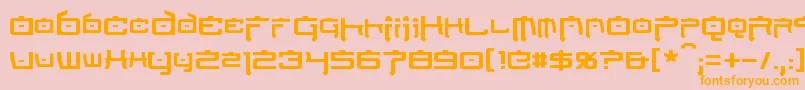 NipponTech Font – Orange Fonts on Pink Background