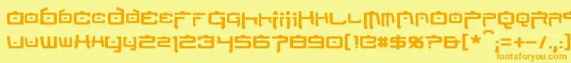 NipponTech Font – Orange Fonts on Yellow Background
