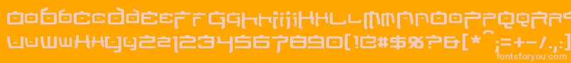 NipponTech Font – Pink Fonts on Orange Background