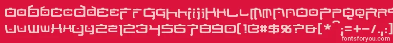 NipponTech Font – Pink Fonts on Red Background