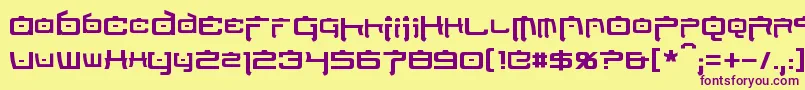 NipponTech Font – Purple Fonts on Yellow Background