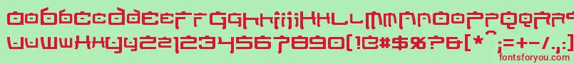 NipponTech Font – Red Fonts on Green Background