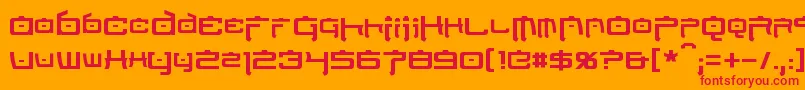 NipponTech Font – Red Fonts on Orange Background