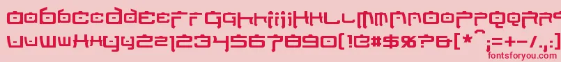Шрифт NipponTech – красные шрифты на розовом фоне