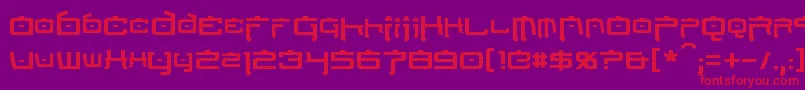 フォントNipponTech – 紫の背景に赤い文字