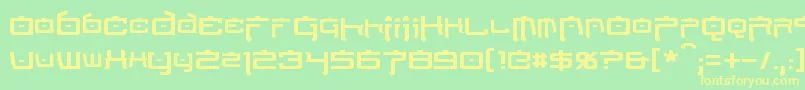 フォントNipponTech – 黄色の文字が緑の背景にあります