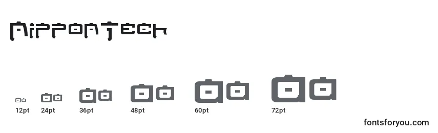NipponTech Font Sizes