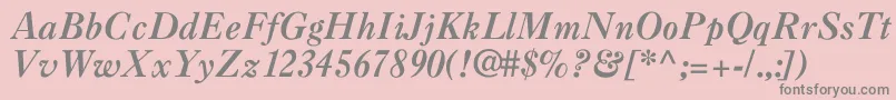 TintinabulationBoldItalic Font – Gray Fonts on Pink Background