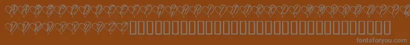 KrYoursTruly Font – Gray Fonts on Brown Background