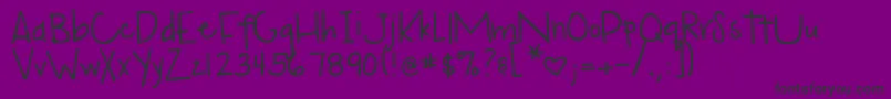 DjbMyMoodRingSaysBlah Font – Black Fonts on Purple Background