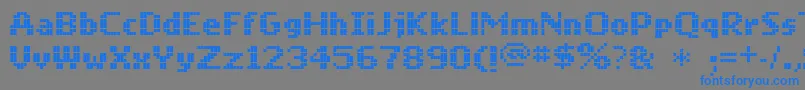 Fonte Mobilefont – fontes azuis em um fundo cinza