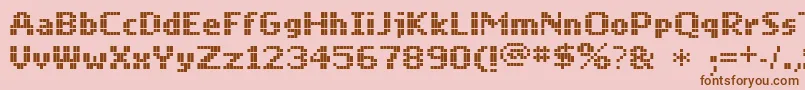 Шрифт Mobilefont – коричневые шрифты на розовом фоне