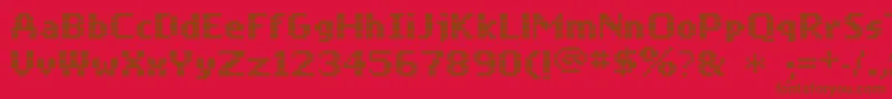 Mobilefont-fontti – ruskeat fontit punaisella taustalla