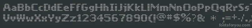 Fonte Mobilefont – fontes cinzas em um fundo preto