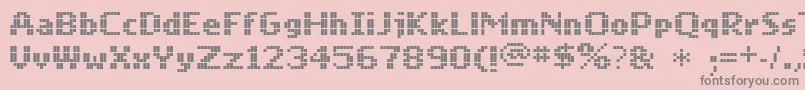 Mobilefont Font – Gray Fonts on Pink Background
