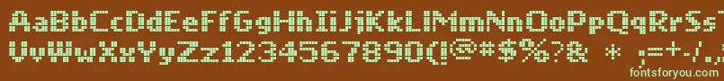 Шрифт Mobilefont – зелёные шрифты на коричневом фоне