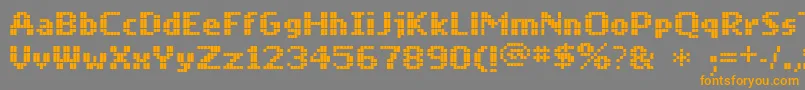 Mobilefont-Schriftart – Orangefarbene Schriften auf grauem Hintergrund